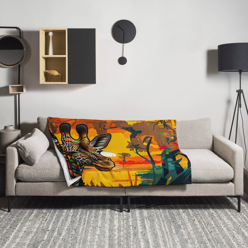 Giraffe Mama Africa Blanket